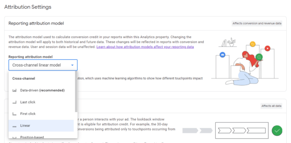
            В Google Analytics 4 теперь можно менять модель атрибуции на уровне ресурса
        