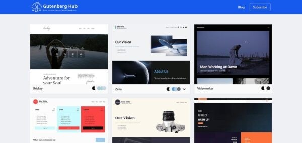 Альтернативный каталог блочных тем WordPress появился на сайте Gutenberg Hub