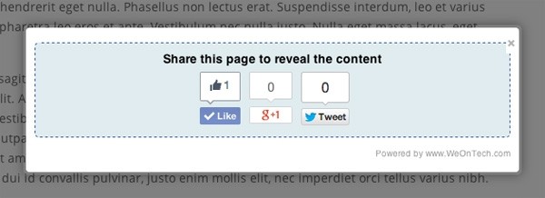 Плагины для блокировки контента в WordPress, вынуждающие посетителей поделиться ссылкой на вас в социальных сетях Плагины для блокировки контента в WordPress, вынуждающие посетителей поделиться ссылкой на вас в социальных сетях
