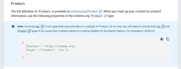 Google добавил в документацию уточнение по разметке целевых страниц автомобилей Google добавил в документацию уточнение по разметке целевых страниц автомобилей