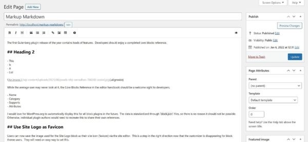 Markup Markdown: новый Markdown-редактор для WordPress