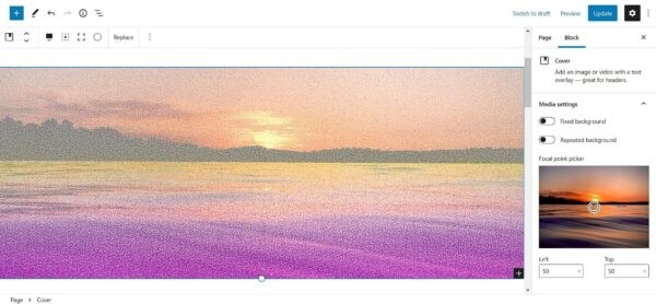 Украшаем свои страницы с помощью плагина Grainy Gradient Block