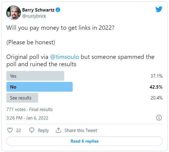 
            Многие оптимизаторы продолжат покупать ссылки в 2022 году
        