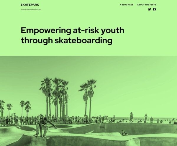 Skatepark: яркая блочная WordPress-тема для компаний