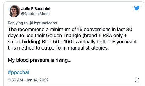 
            Google Ads нужно минимум 15 конверсий за 30 дней для машинного обучения
        