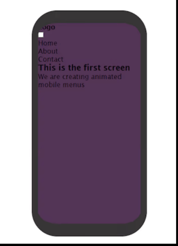 Анимация мобильных меню с помощью CSS