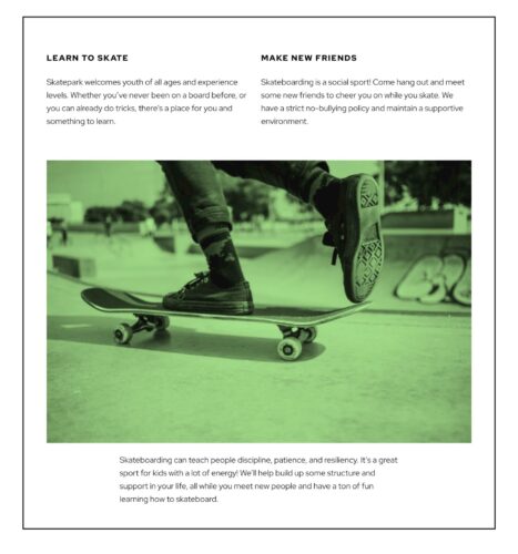 Skatepark: яркая блочная WordPress-тема для компаний