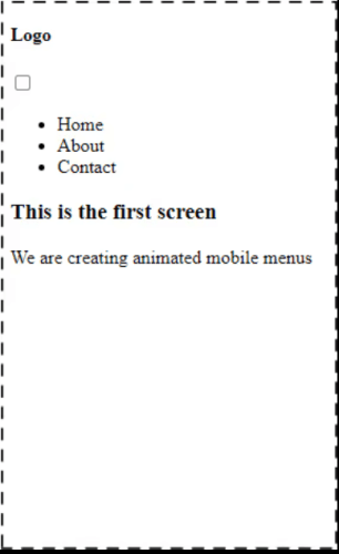 Анимация мобильных меню с помощью CSS