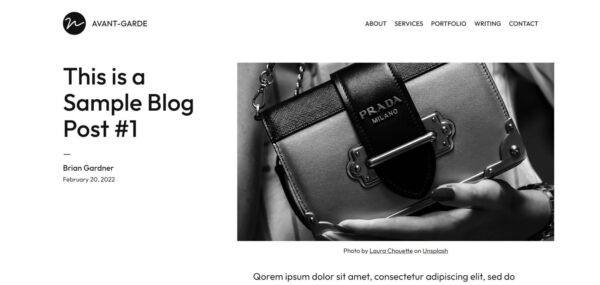 Avant-Garde: экспериментальная блочная тема для WordPress с продуманными до мелочей паттернами