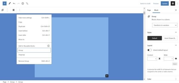 Вышел Gutenberg 12.8 с Web Fonts API, вложением блоков Group