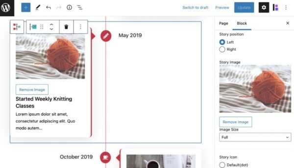 Как создать таймлайны с помощью блоков в WordPress