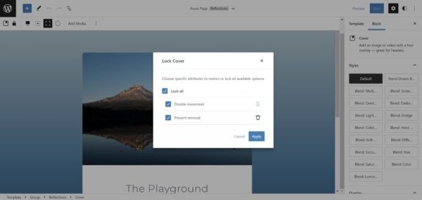 Вышел Gutenberg 12.9 с интерфейсом блокирования блоков, автоматической регистрацией паттернов, а также экспортом тем