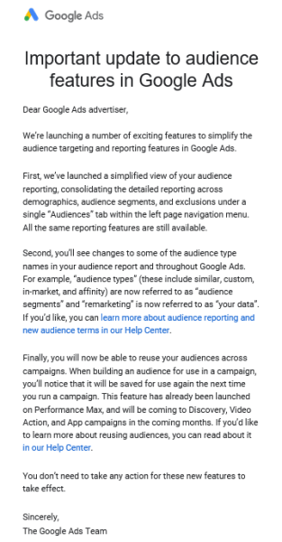 
            Google Ads добавит возможность повторного использования аудиторий в кампаниях Discovery, Video Action и App
        