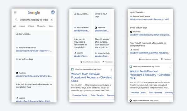 Google тестирует новое отображение блоков с ответами в выдаче Google тестирует новое отображение блоков с ответами в выдаче