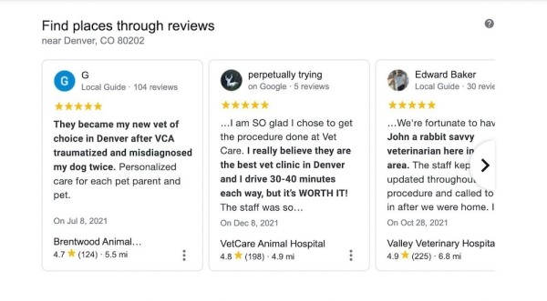 Google тестирует новую возможность локального поиска через отзывы
Google тестирует новую возможность локального поиска через отзывы