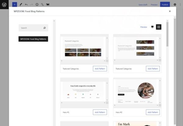 Block Patterns for Food Bloggers: плагин с различными паттернами для фуд-блогеров Block Patterns for Food Bloggers: плагин с различными паттернами для фуд-блогеров