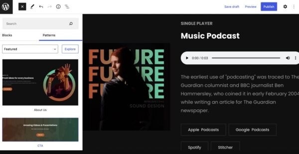 Pentatonic: новая блочная тема от Catch Themes для музыкальных групп