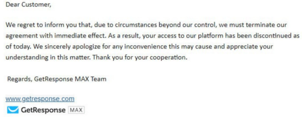 Польский сервис рассылок GetResponse уходит из России