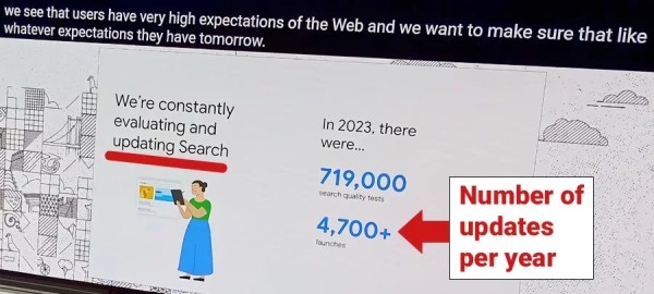 Google ежегодно выпускает более 4700 апдейтов в поиске