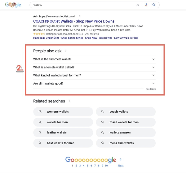 Google показывает блок «Люди также ищут» дважды на одной странице