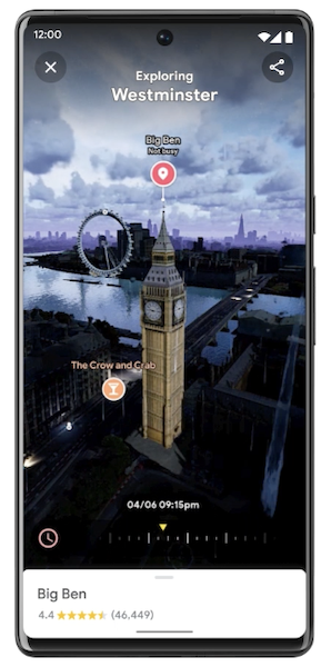 В Google Maps появится режим Immersive View, совмещающий Street View со спутниковыми снимками
         
            В Google Maps появится режим Immersive View, совмещающий Street View со спутниковыми снимками