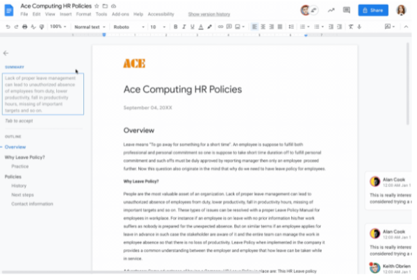 
            Google добавил новые функции на основе ИИ в Документы и Таблицы
        